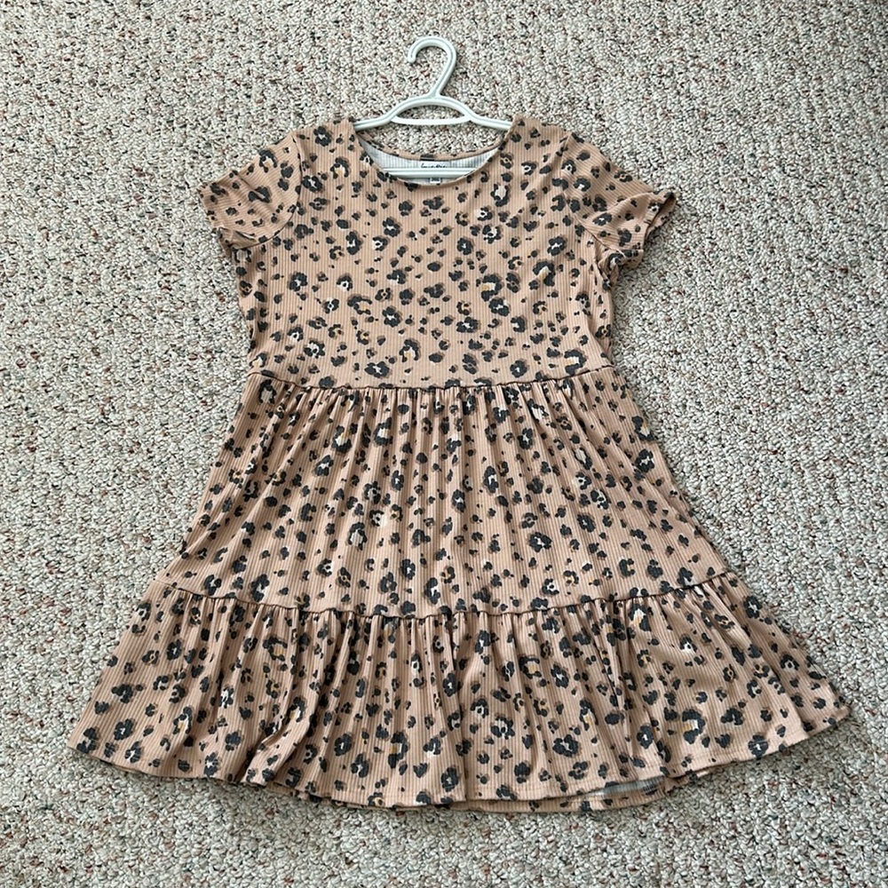 Love, Fire Tan Cheetah Print Dress